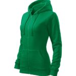 Hanorac pentru damă - Trendy Zipper 411 - verde mediu - MALFINI®