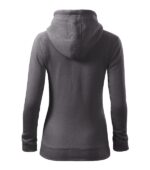 Hanorac pentru damă - Trendy Zipper 411 - gri metalic - MALFINI®