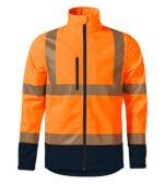 Jachetă softshell unisex - HV Drop 5V3 - portocaliu reflectorizant - RIMECK®