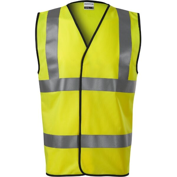 Vestă reflectorizantă unisex - HV Bright 9V3 - galben reflectorizat - RIMECK®