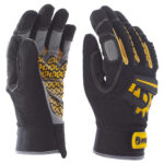 Mănuşi pentru şoferi din piele sintetică, galbene, cu palmieră, cu protecţie la lovire - MKS1