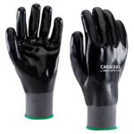 Mănușă de asamblare din poliester/spandex imersată în nitril - CARACARA