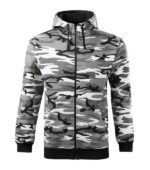 Hanorac pentru bărbaţi - Camo Zipper C19 - camuflaj gri - MALFINI®