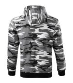 Hanorac pentru bărbaţi - Camo Zipper C19 - camuflaj gri - MALFINI®