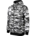 Hanorac pentru bărbaţi - Camo Zipper C19 - camuflaj gri - MALFINI®