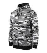 Hanorac pentru bărbaţi - Camo Zipper C19 - camuflaj gri - MALFINI®