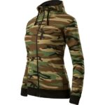 Hanorac pentru damă - Camo Zipper C20 - camuflaj maro - MALFINI®
