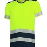 Tricou unisex - T-Shirt High Vis Bicolor T01 - galben reflectorizat - TRICORP