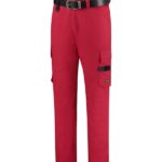 Pantaloni de lucru unisex - Work Pants Twill T64 - roşu - TRICORP