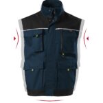 Vestă de lucru pentru bărbaţi - Ranger W54 - albastru marin - RIMECK®